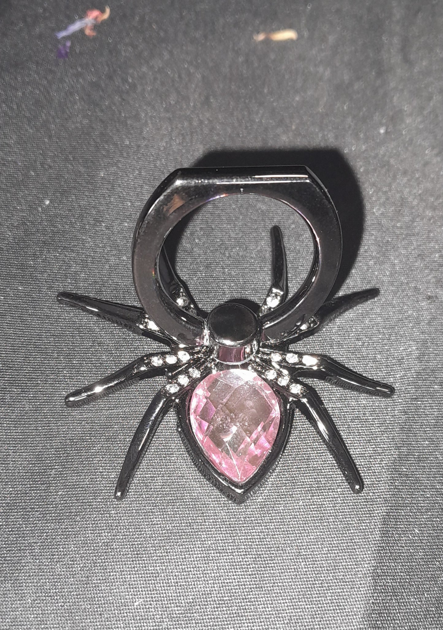 Pink spider phone grip