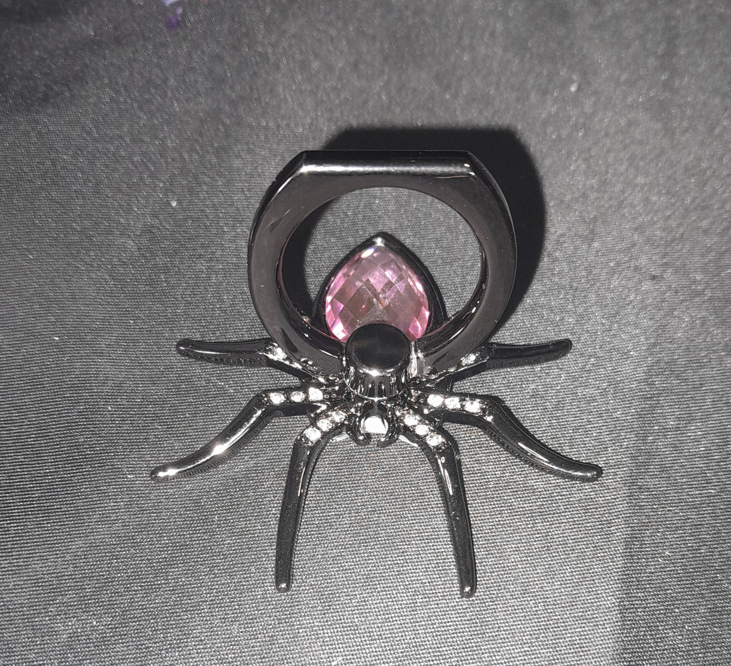 Pink spider phone grip