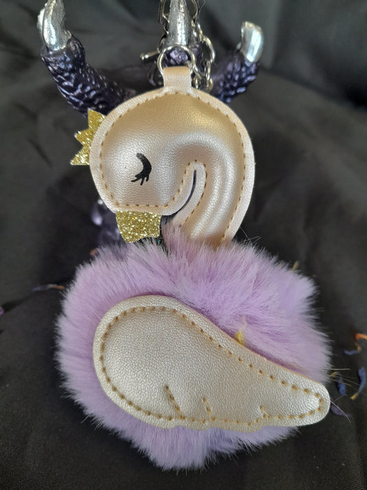 Bag tag / key chain - swan