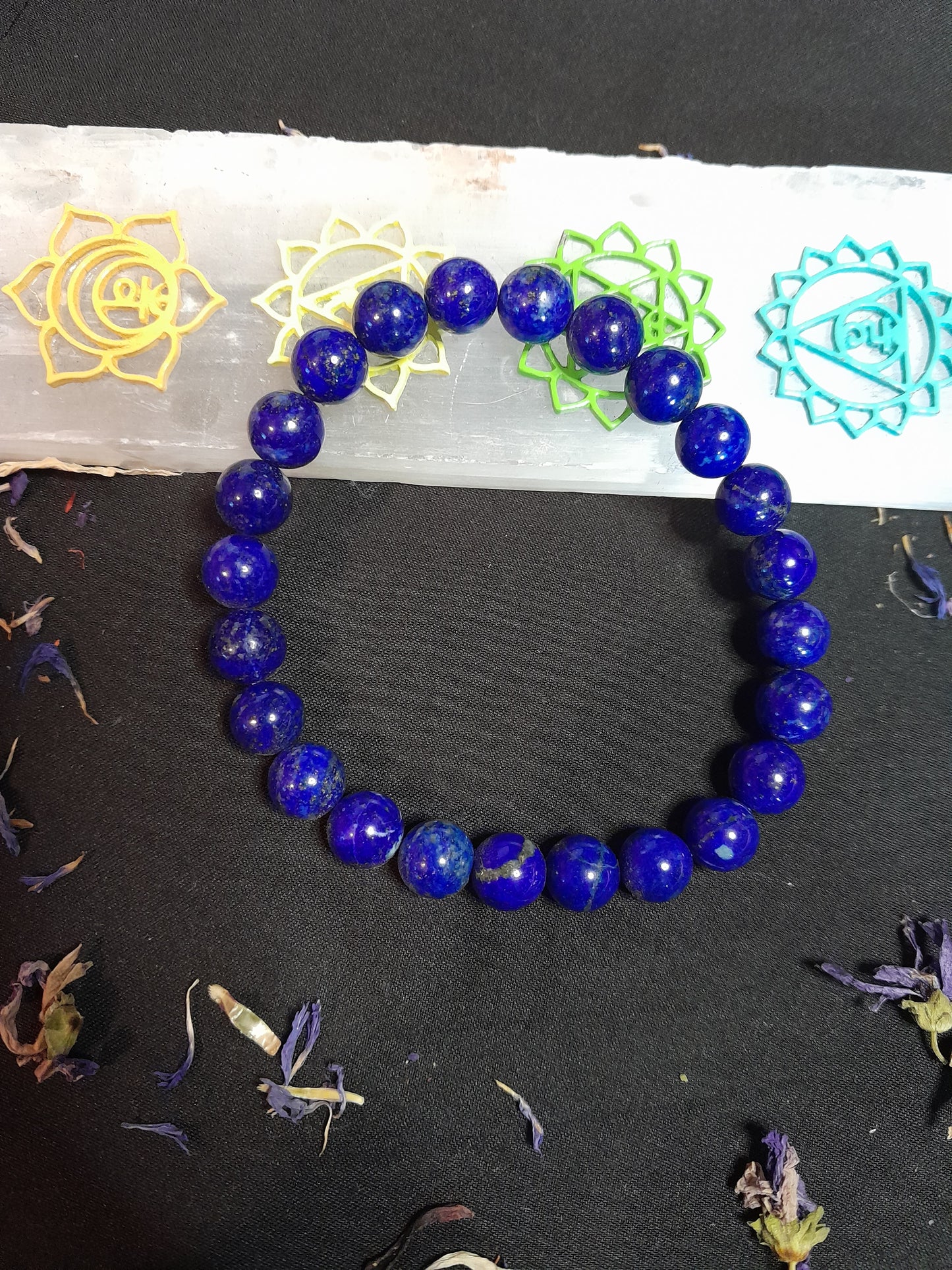 Crystal bead bracelet - Lapis Lazuli