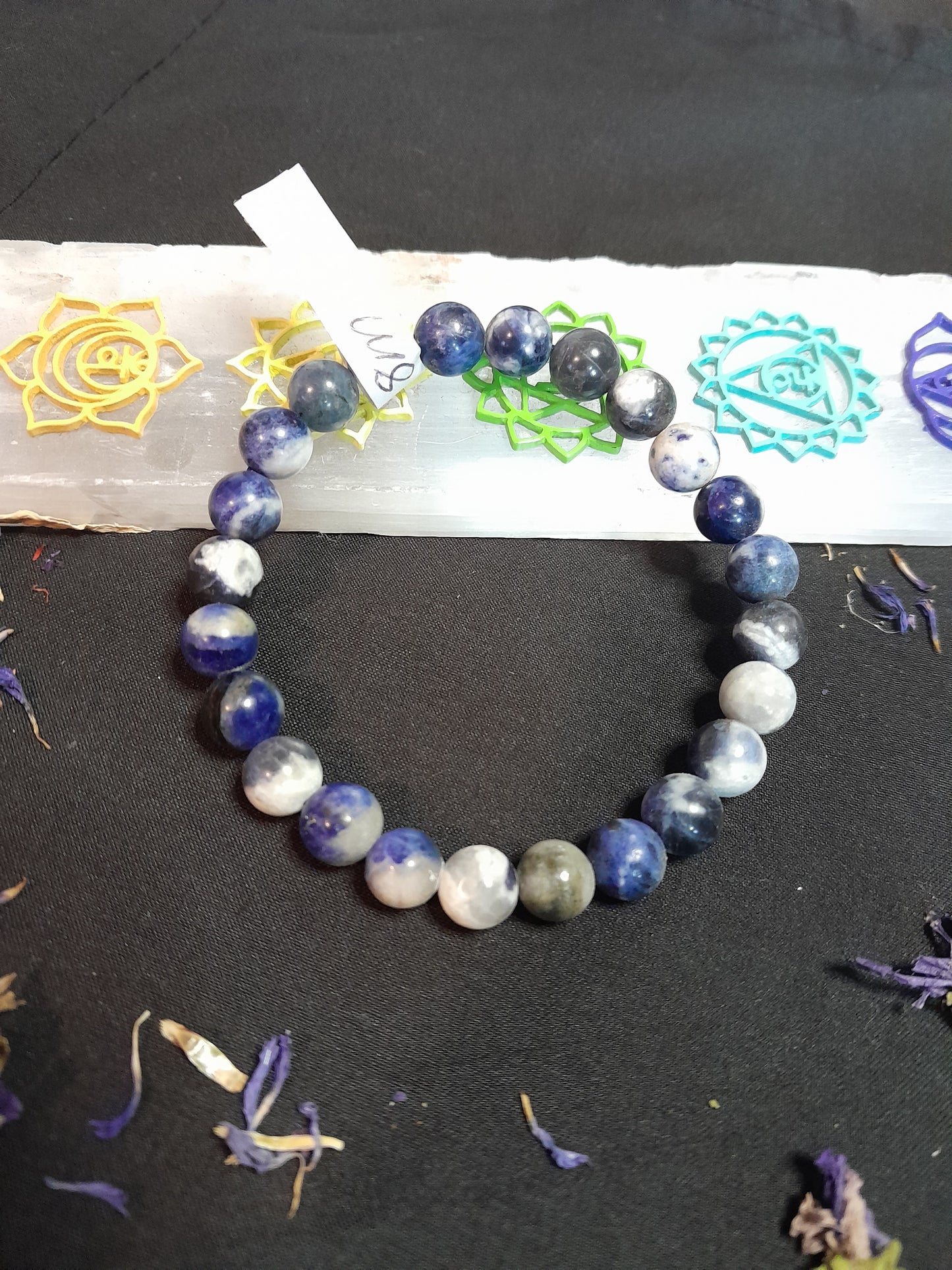 Crystal bead bracelet - Sodalite