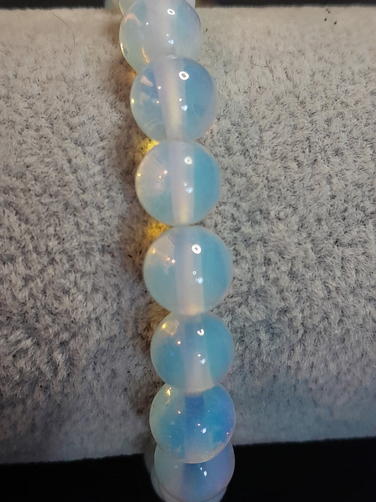 Crystal bead bracelet - Opalite