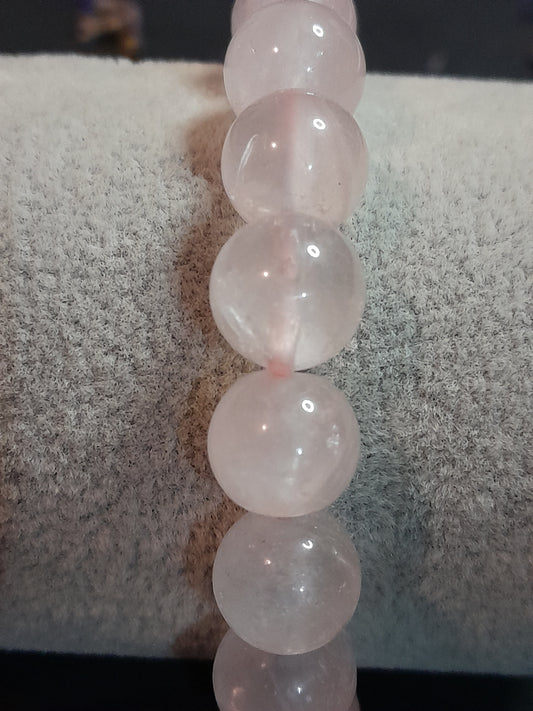 Crystal bead bracelet - Rose Quartz