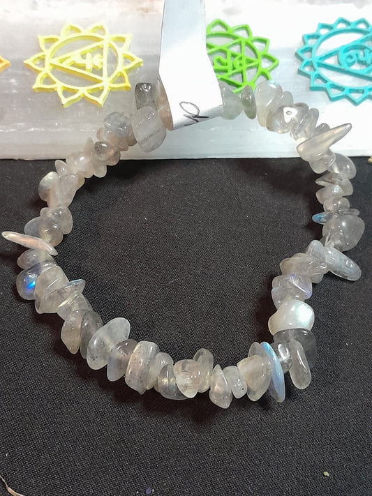 Crystal chip bracelet - Labradorite