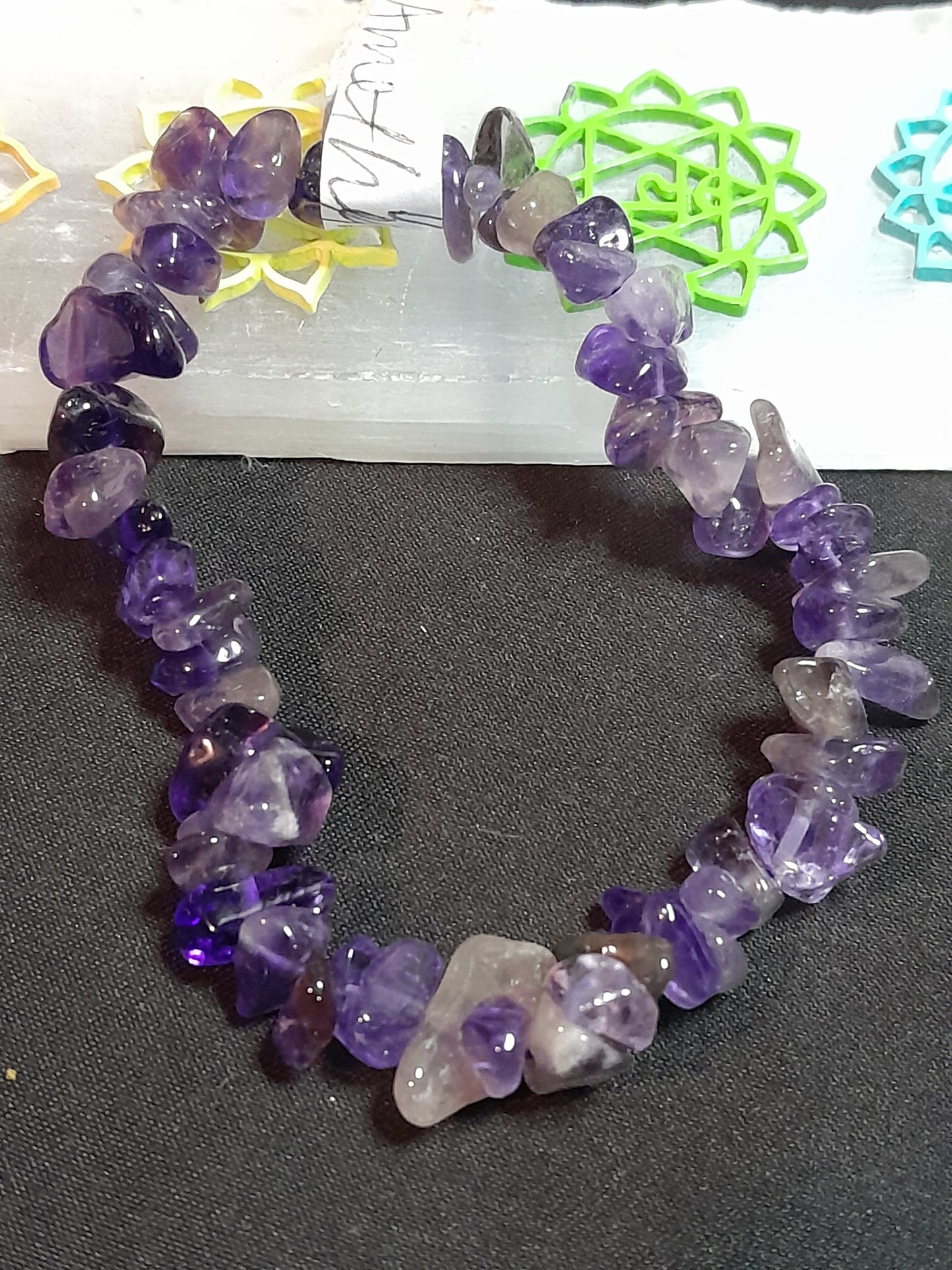 Crystal chip bracelet - Amethyst