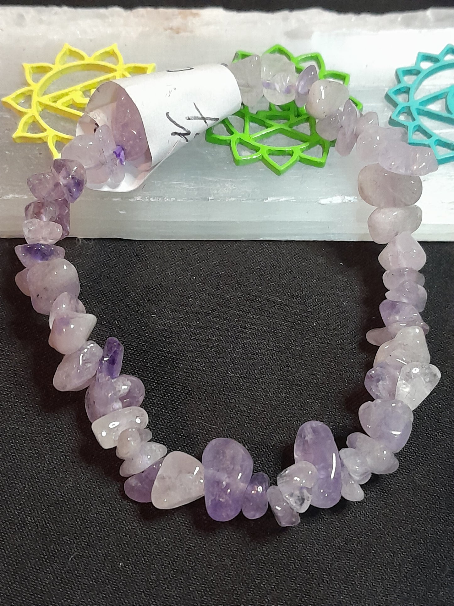 Crystal chip bracelet - Lavendar Amethyst