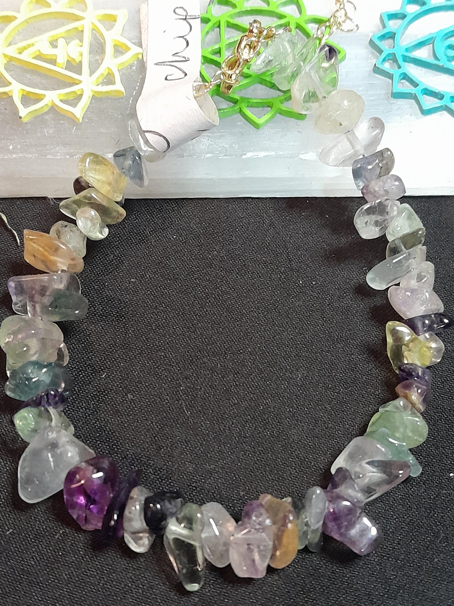 Flourite chip bracelet - chain