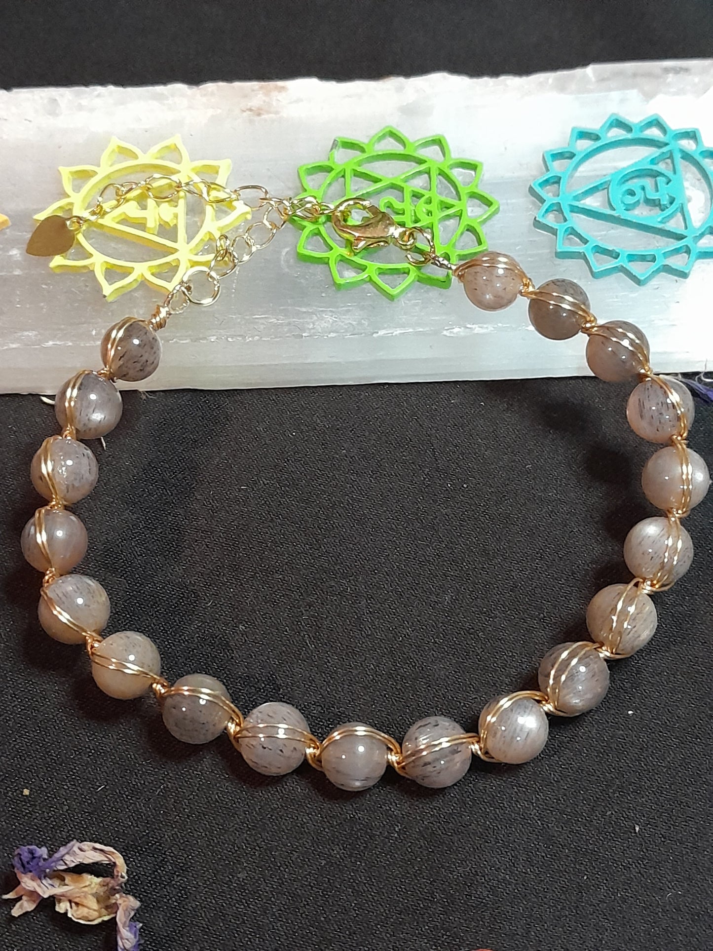 Grey moonstone bracelet