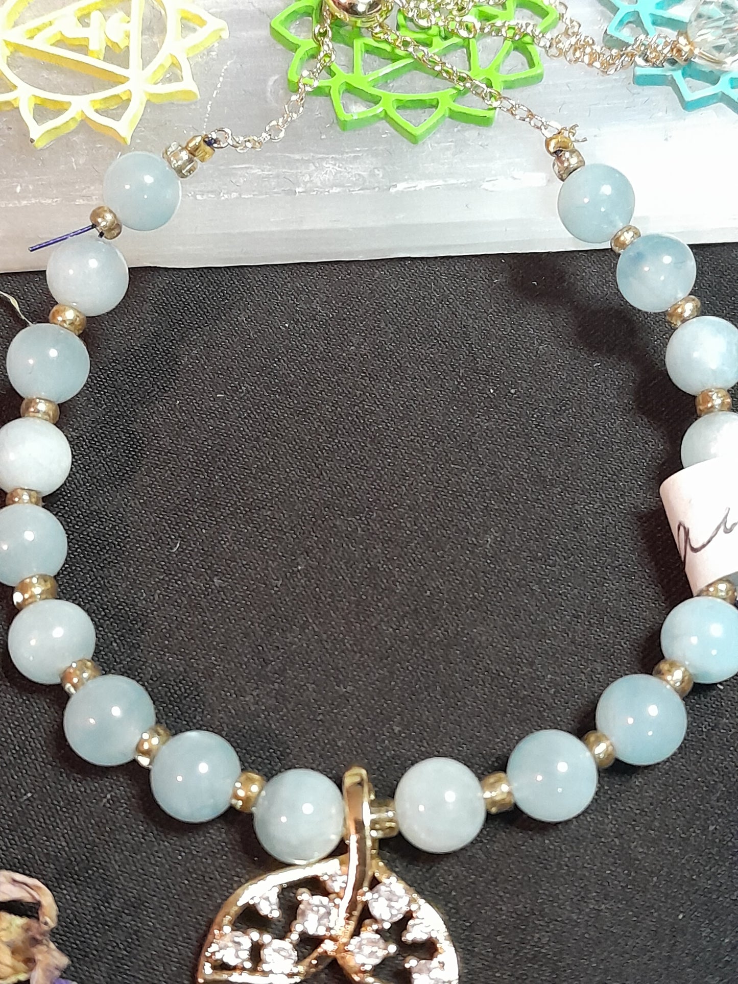 Aquamarine bracelet -Tail