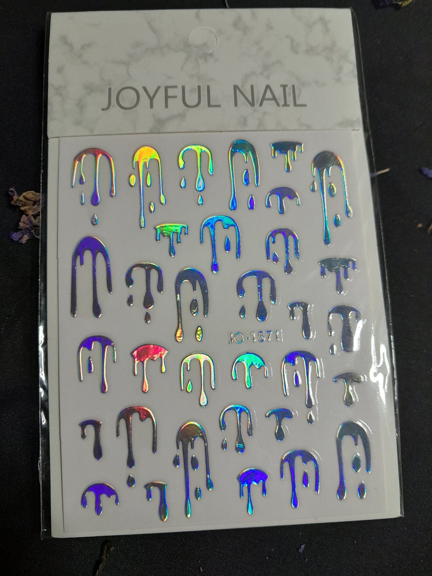 Nail stickers - Metallic drip