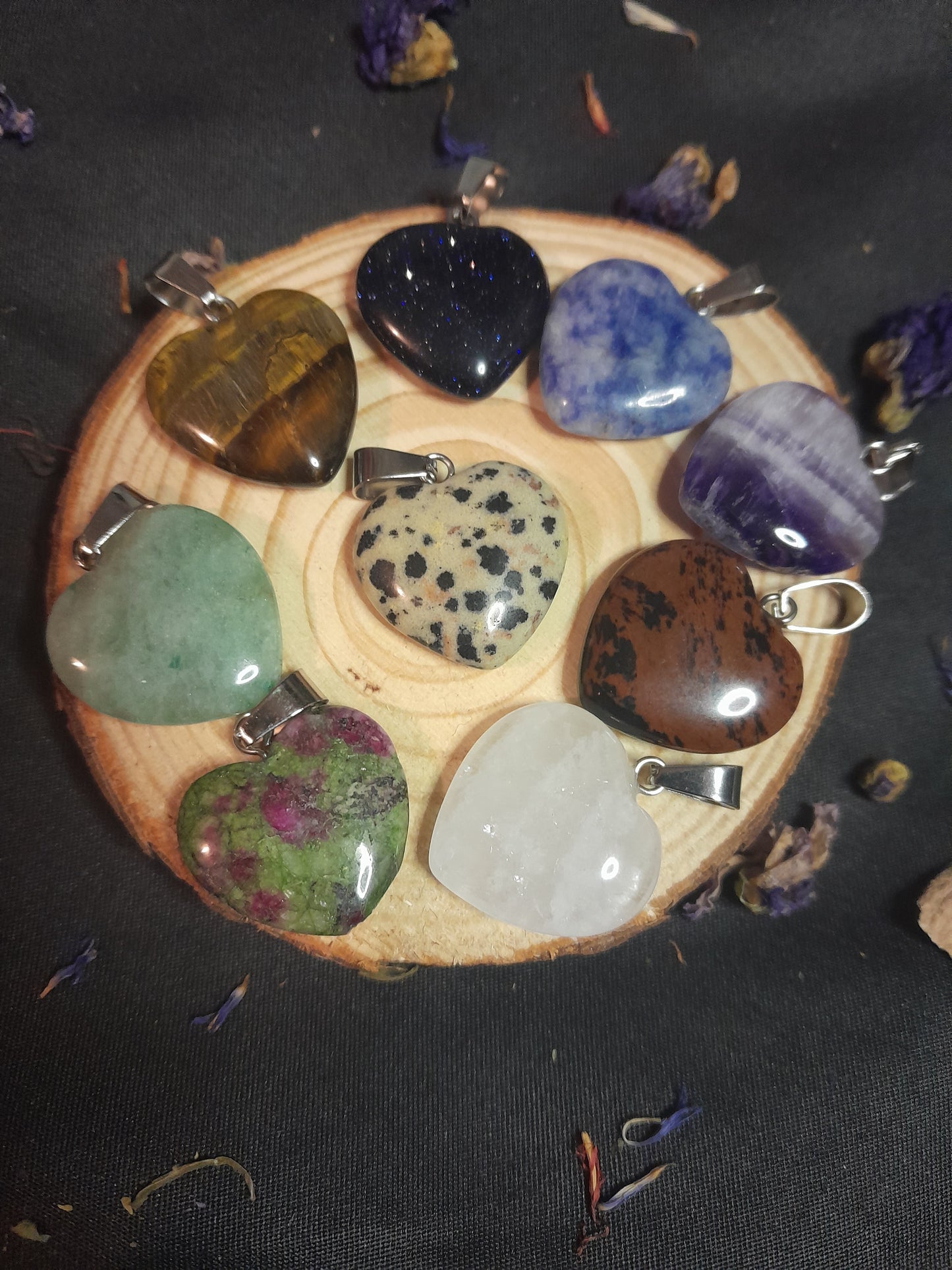 Crystal Heart pendants