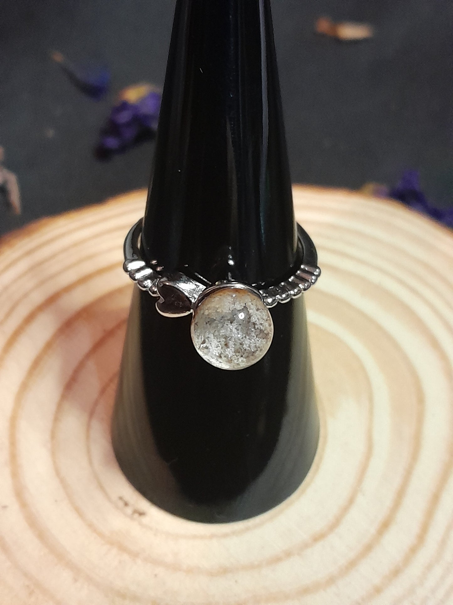 Garden quartz crystal rings