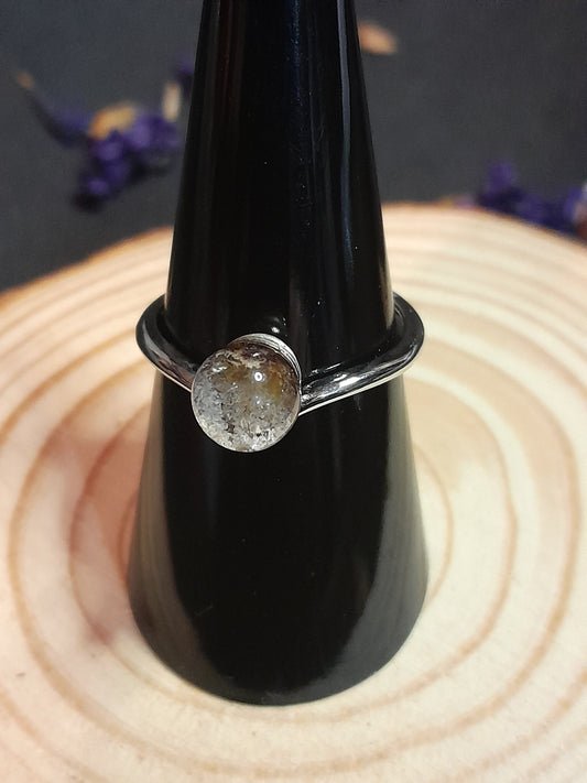 Garden quartz crystal rings