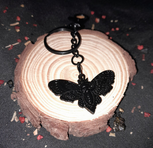 Dark butterfly keyring