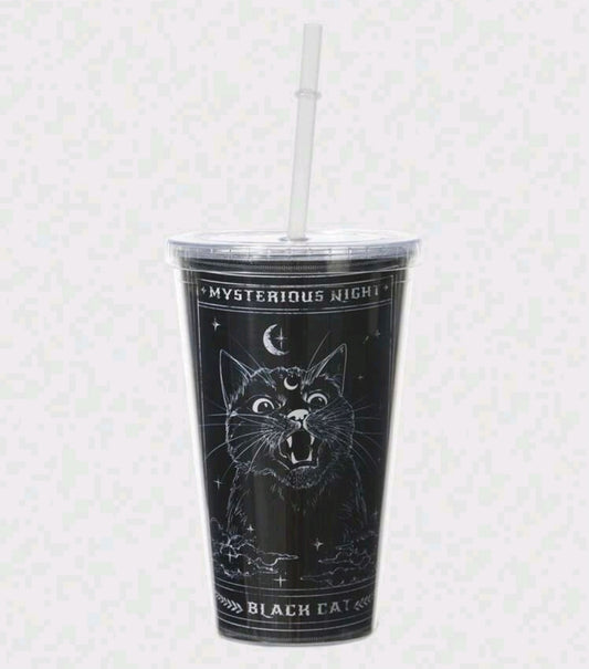 Black cat tumbler