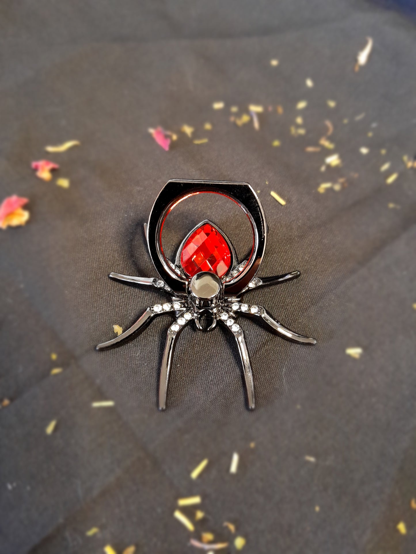 Red spider phone grip