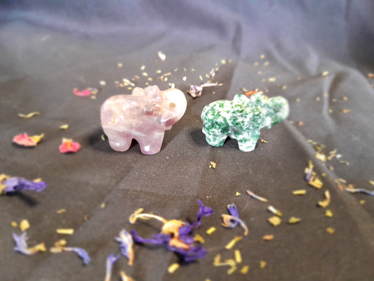 Crystal elephants - small