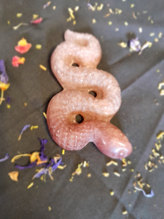 Strawberry Quartz Snake