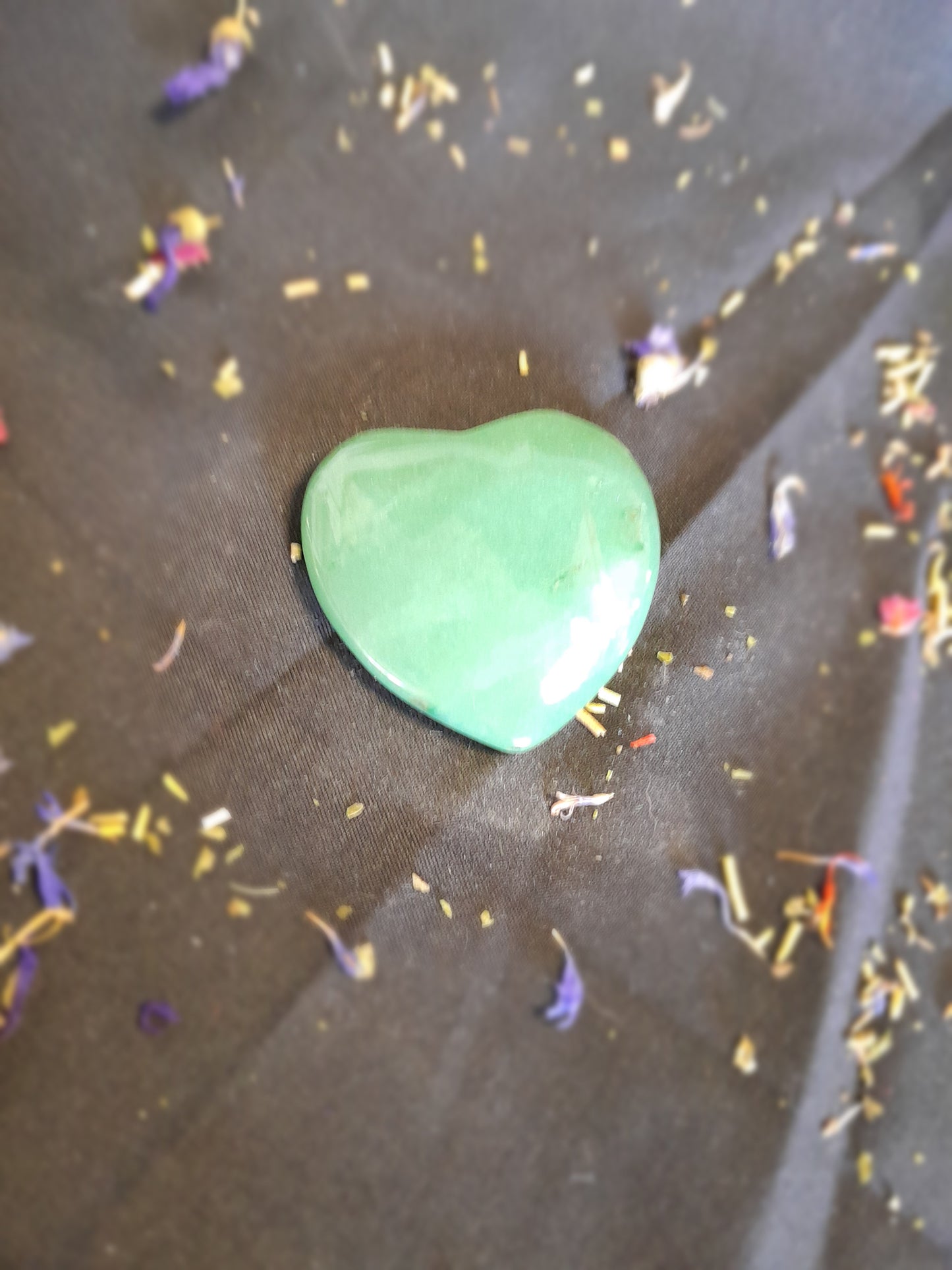 Large Green adventurine heart