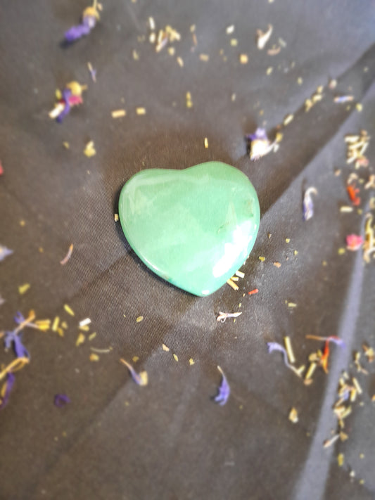 Large Green adventurine heart