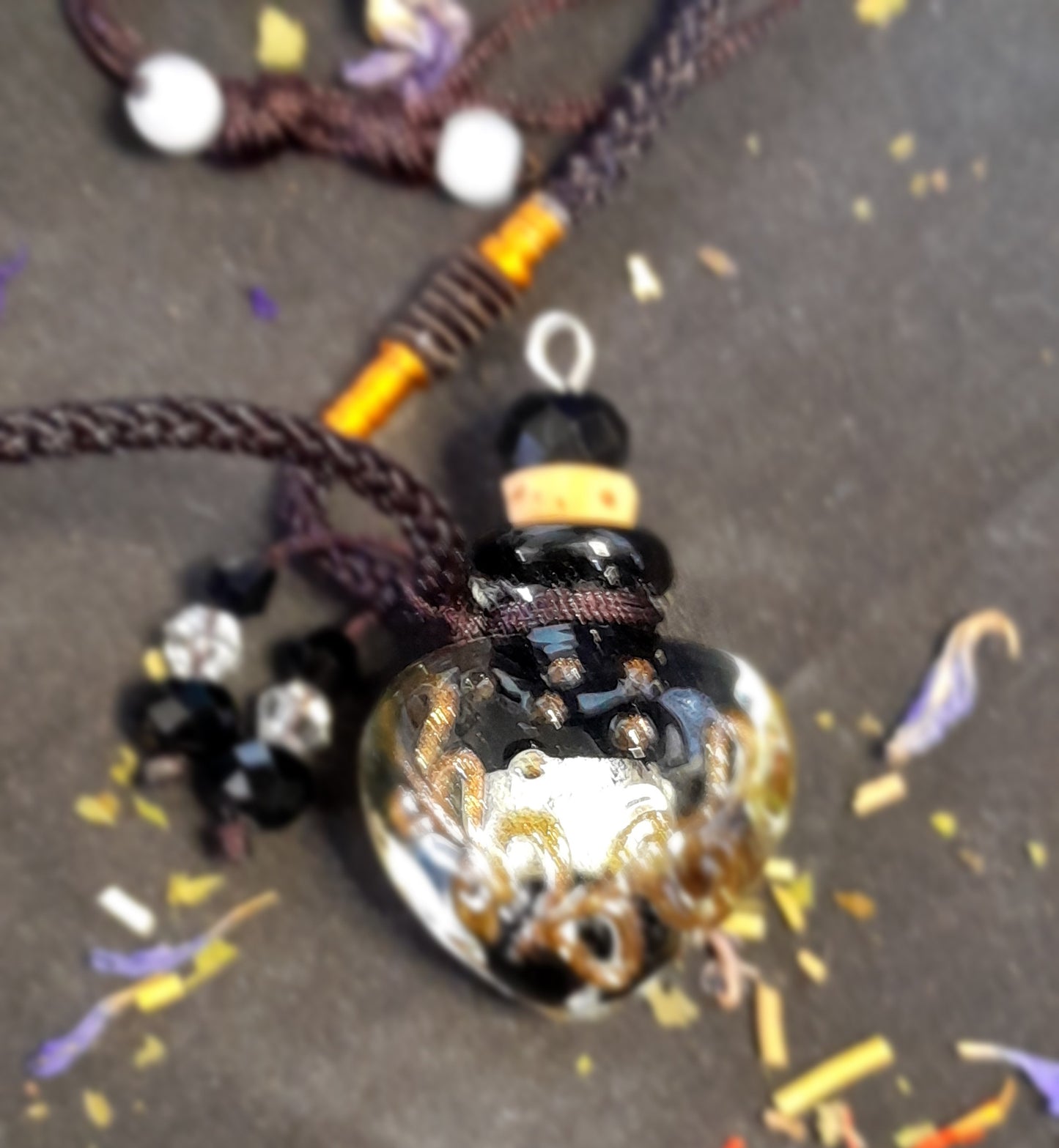 Spell bottle oil necklace 2