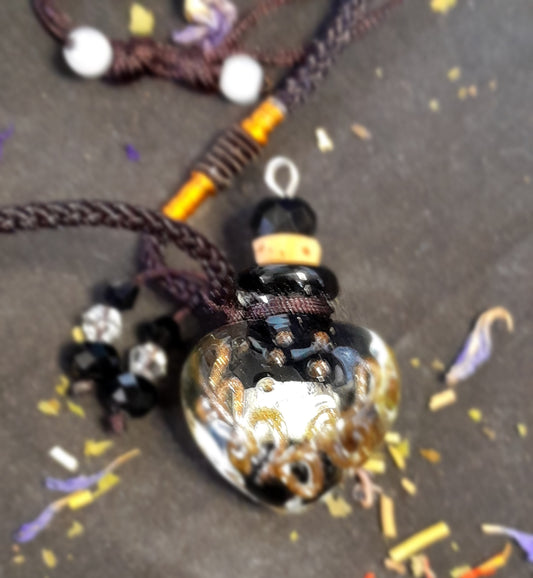 Spell bottle oil necklace 2