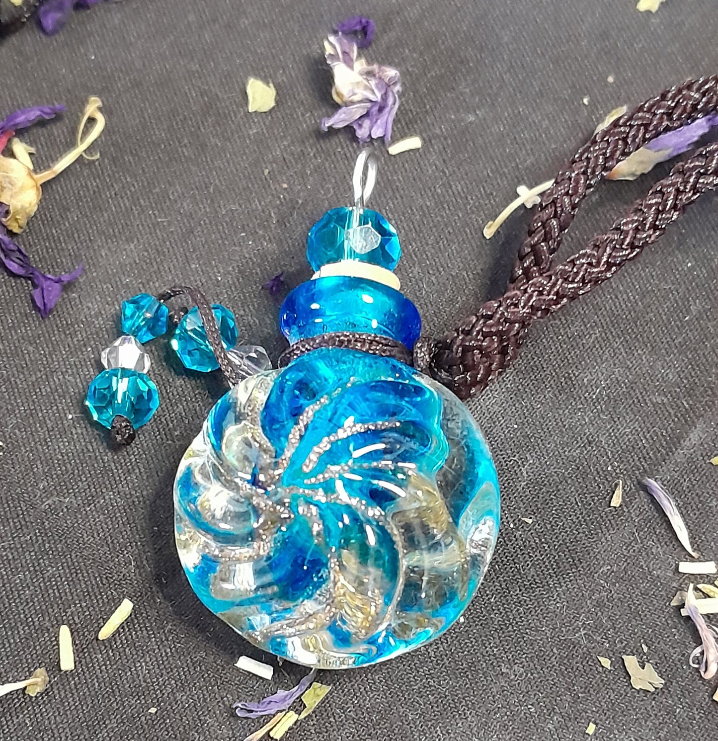 Spell bottle oil necklace 3