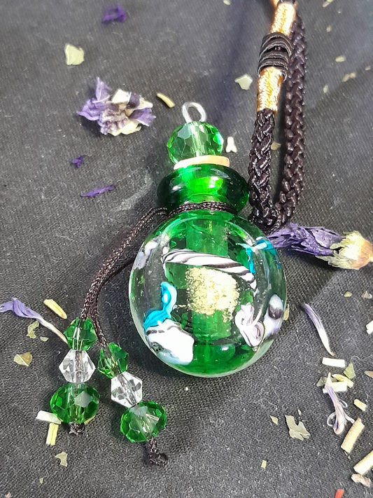 Spell bottle oil necklace 1