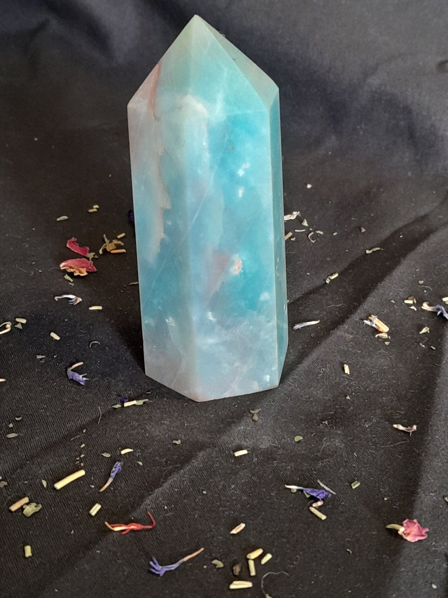 Amazonite crystal point