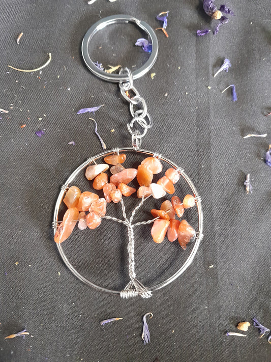 Crystal keyring - Tree of life