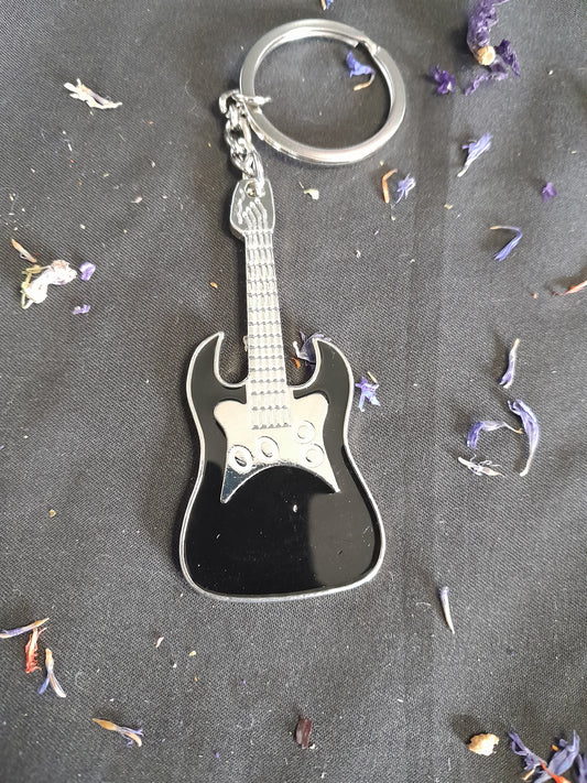 Keyring - Black guitar