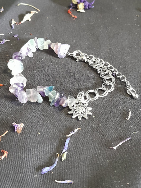 Crystal chip bracelet - Sun