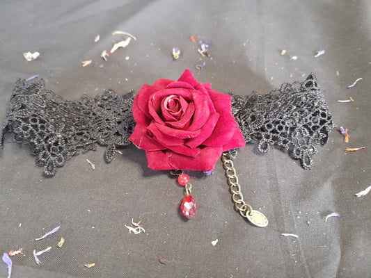 Choker - Red rose