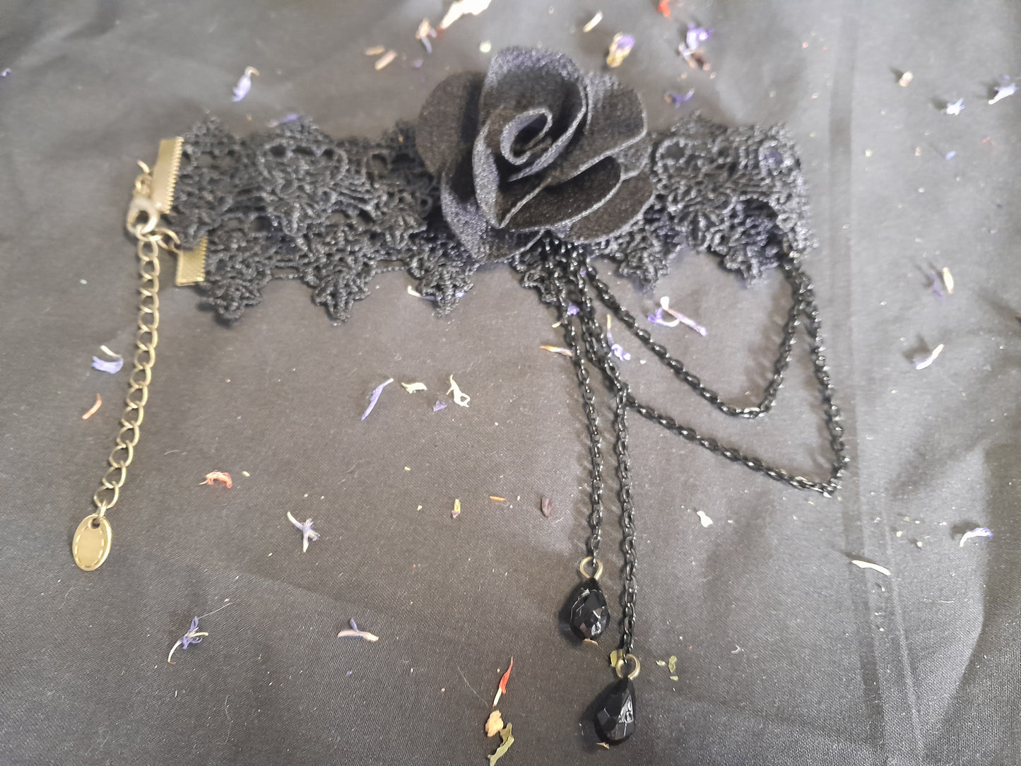 Choker - Black rose