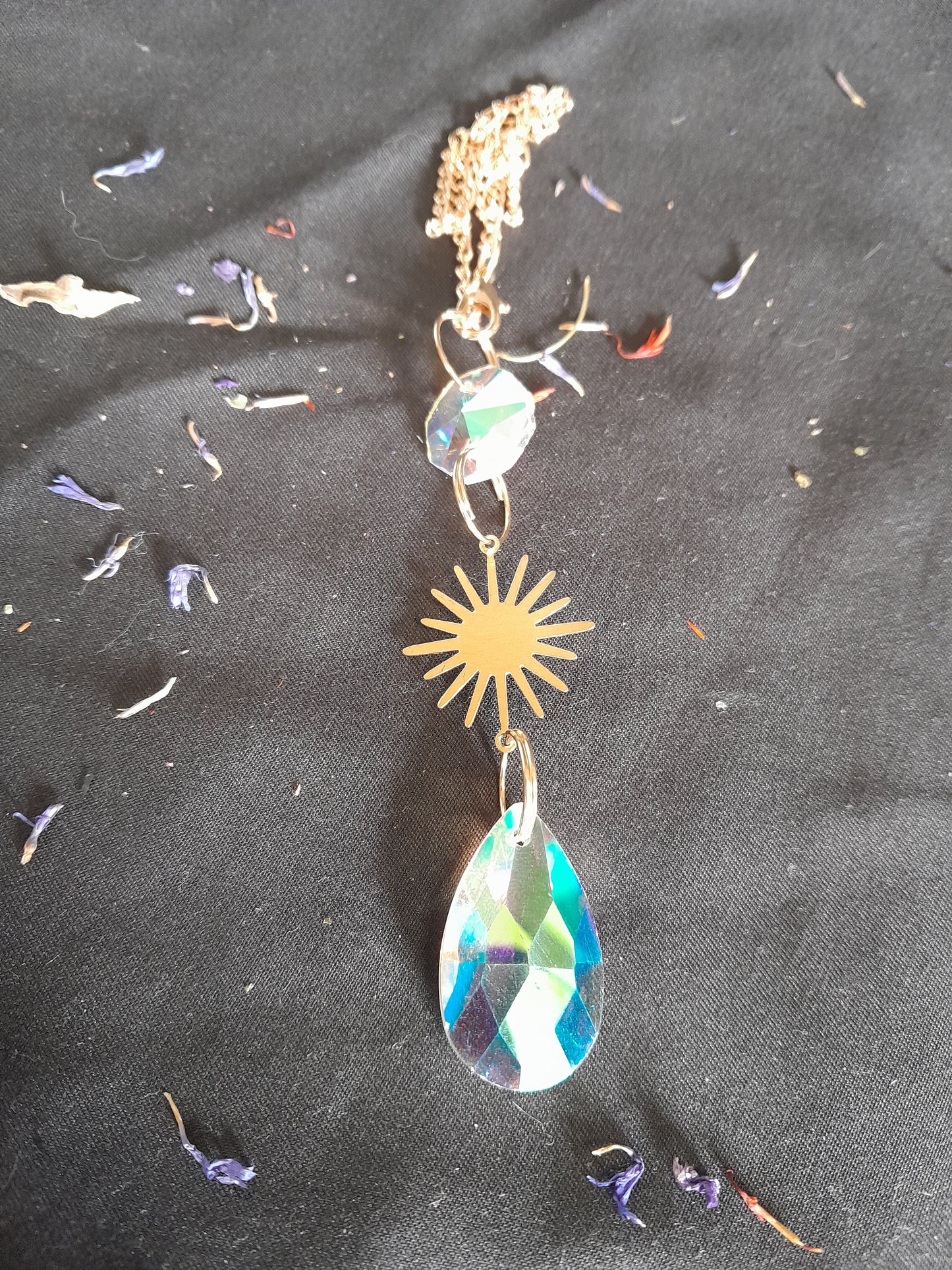 Beautiful gold sun suncatcher