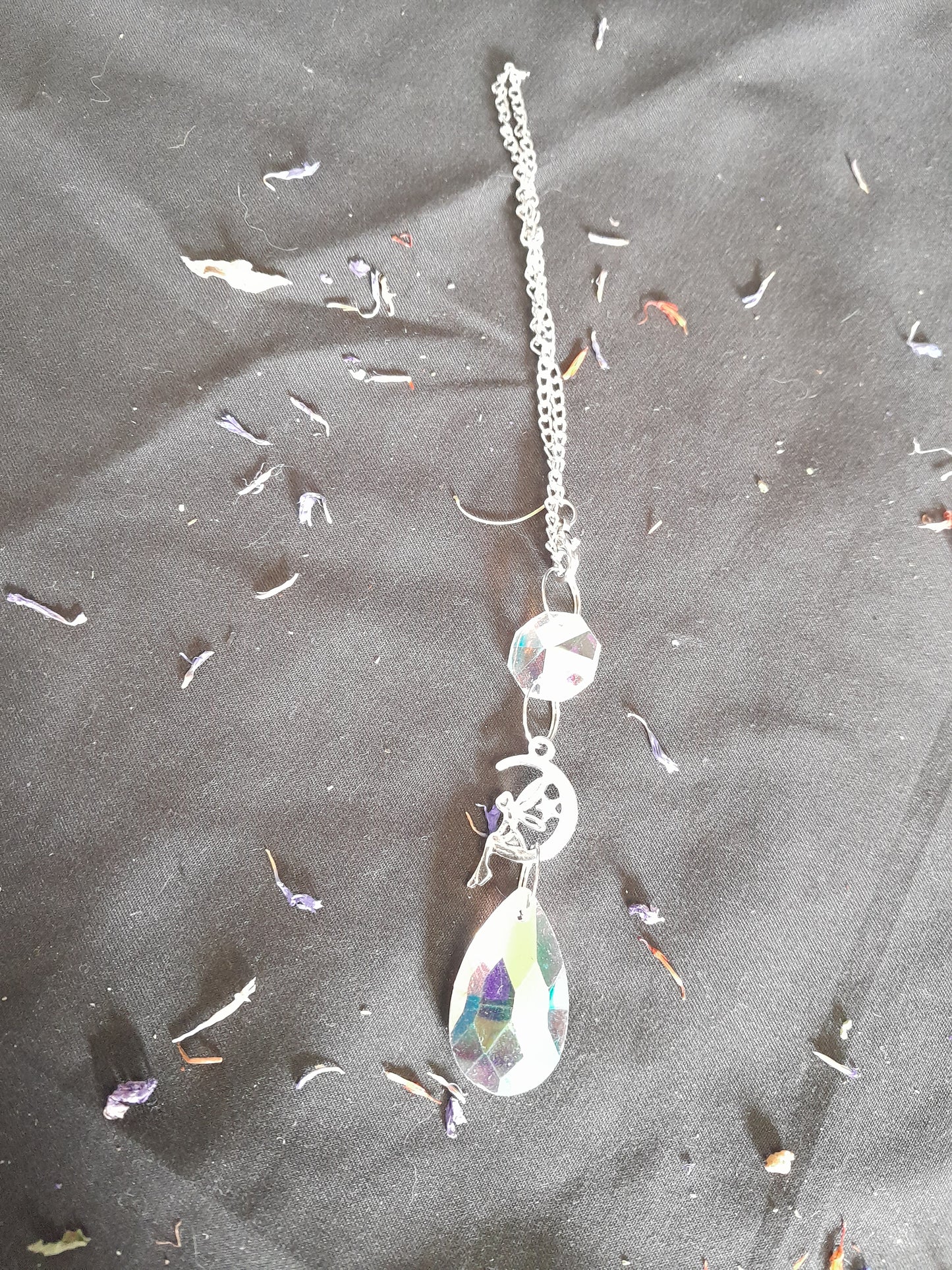 Stunning silver fairy suncatcher