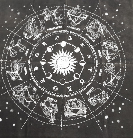 Tarot/Altar cloth - Zodiac