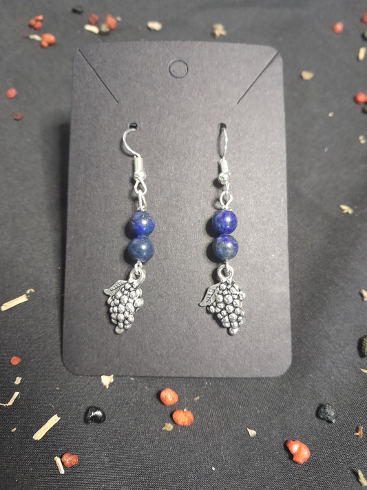 Crystal earrings- Grapes