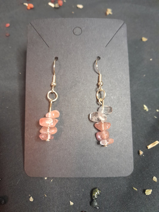 Crystal chip earrings