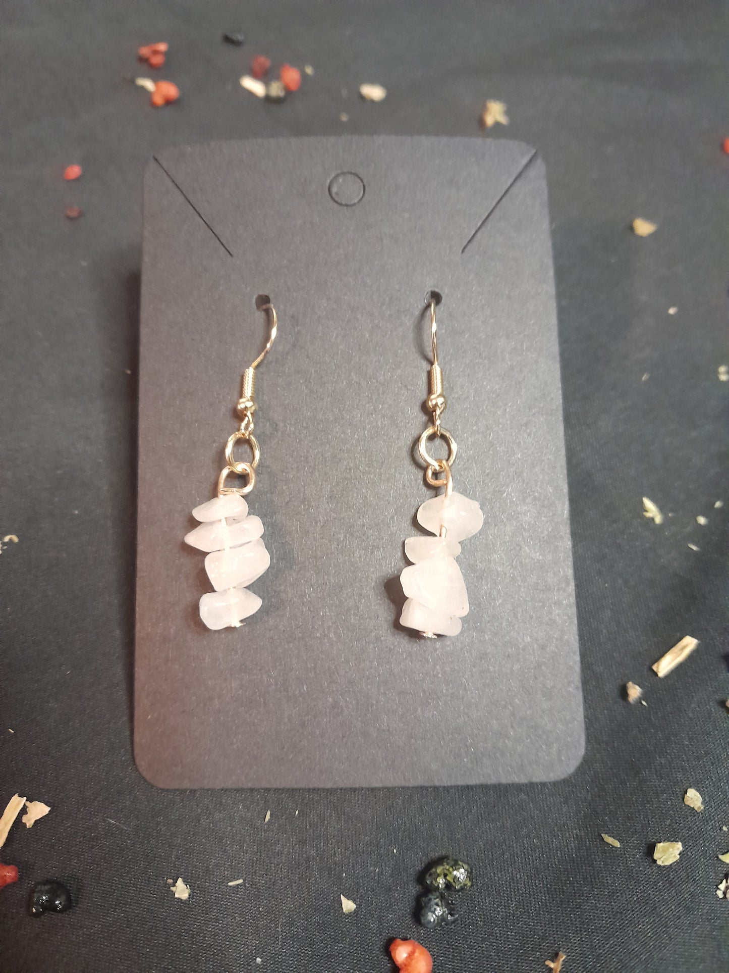 Crystal chip earrings