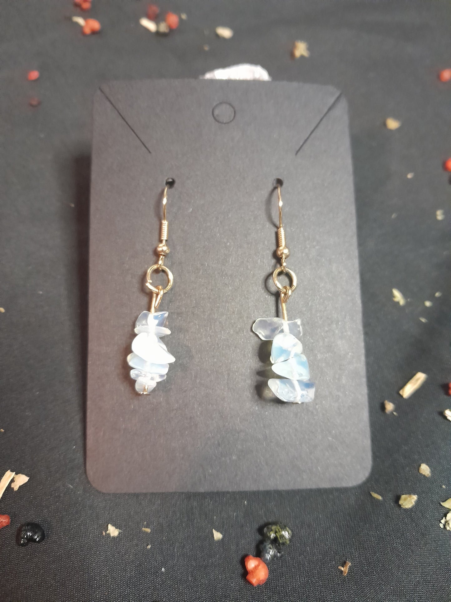 Crystal chip earrings