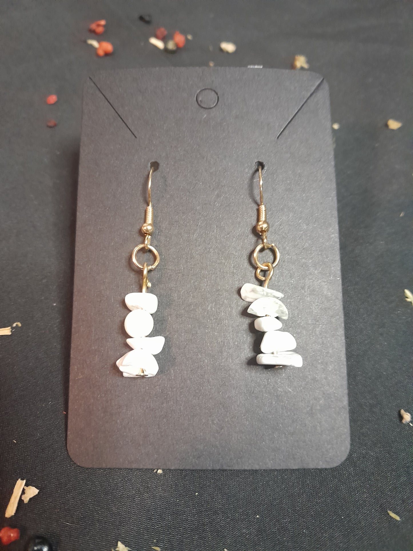 Crystal chip earrings