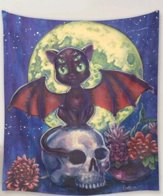 Bat Cat Tapestry