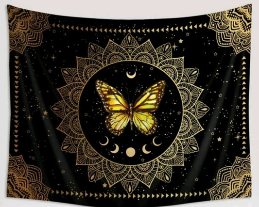 Butterfly Moon Phase Tapestry