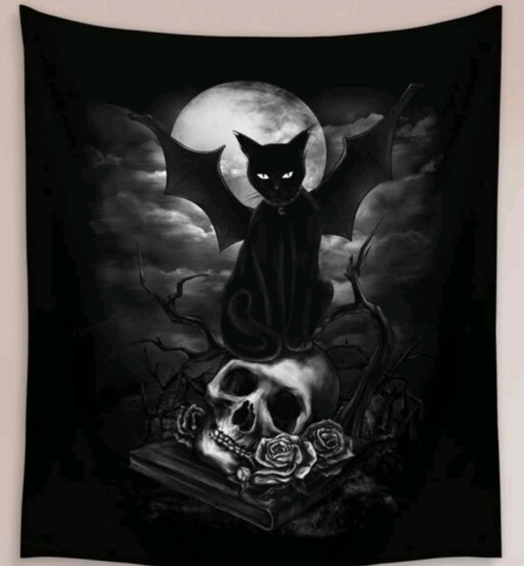 Black Cat Tapestry