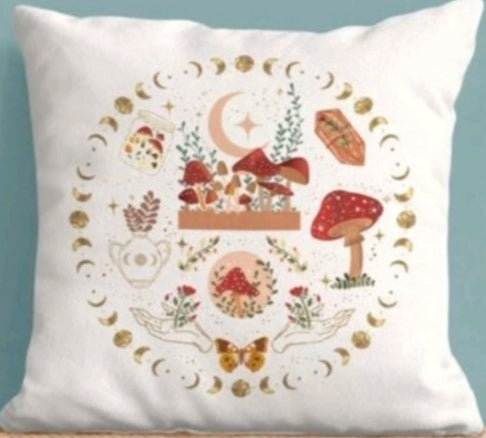 Night Garden Cushion Cover (white)