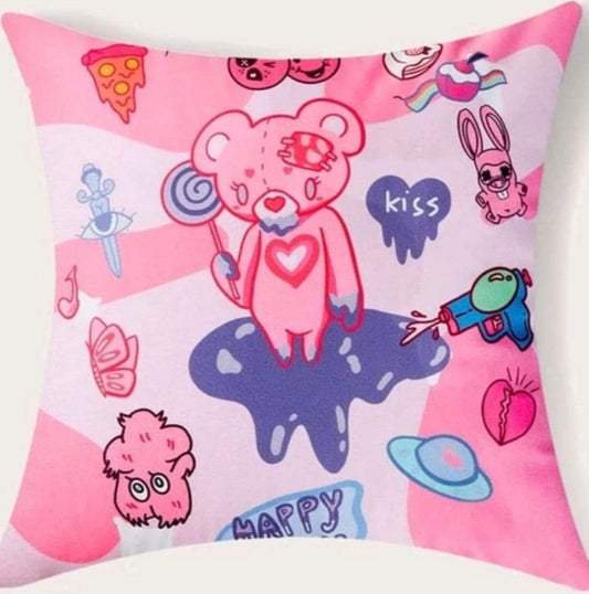 Anime - Pink Teddy Cushion Cover