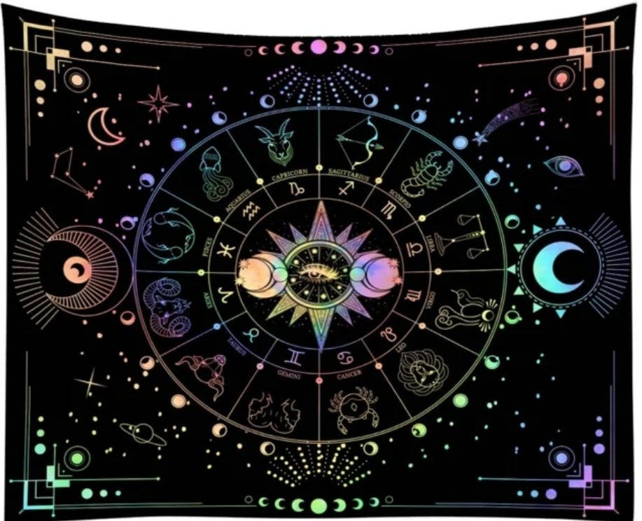 Rainbow Zodiac Tapestry