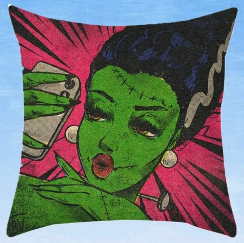 Lady Frankinstein Cushion Cover