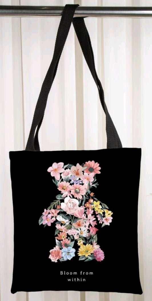 Blooming Teddy Tote bag